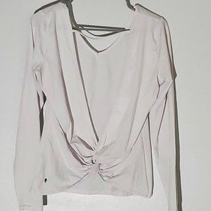 White Zyia Long Sleeve Open Back, XL